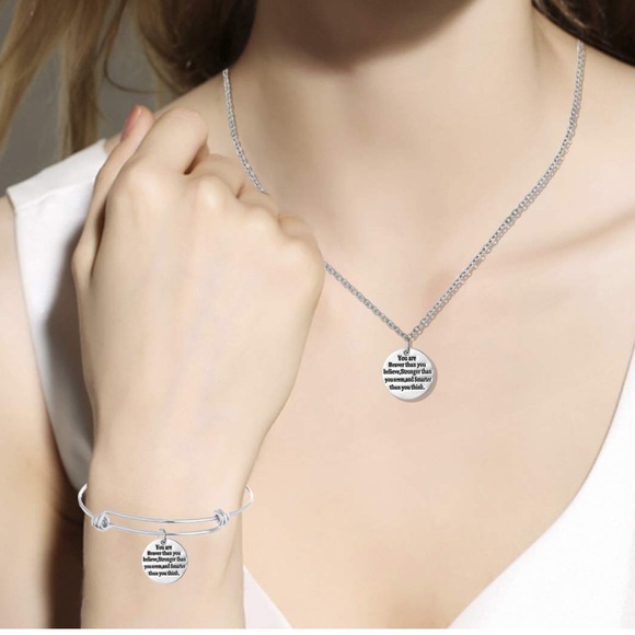 BRAVER Bracelet Silver Color Stainless Steel Expandable Adjustable Bangle NEW - Picture 8 of 8